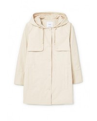 Женская бежевая парка от Mango