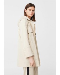 Женская бежевая парка от Mango