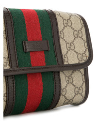 Бежевая поясная сумка из плотной ткани от Gucci Vintage