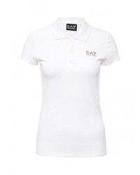 Женская бежевая рубашка поло от EA7