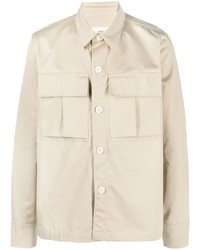 Мужская бежевая рубашка с длинным рукавом от Ami Paris