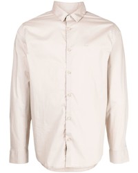 Мужская бежевая рубашка с длинным рукавом от Armani Exchange