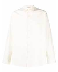 Мужская бежевая рубашка с длинным рукавом от Auralee