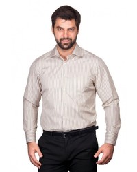 Мужская бежевая рубашка с длинным рукавом от Berthier