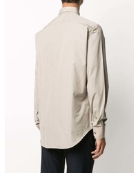 Мужская бежевая рубашка с длинным рукавом от Lanvin