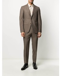 Мужская бежевая рубашка с длинным рукавом от Zegna