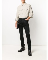 Мужская бежевая рубашка с длинным рукавом от Tom Ford