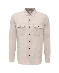 Мужская бежевая рубашка с длинным рукавом от Gap