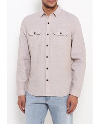 Мужская бежевая рубашка с длинным рукавом от Gap