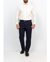 Мужская бежевая рубашка с длинным рукавом от GREG