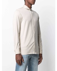 Мужская бежевая рубашка с длинным рукавом от Fedeli