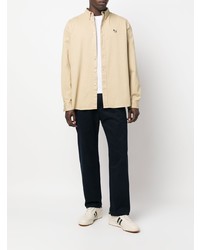 Мужская бежевая рубашка с длинным рукавом от Paul Smith