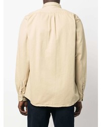 Мужская бежевая рубашка с длинным рукавом от Paul Smith