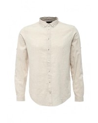 Мужская бежевая рубашка с длинным рукавом от Piazza Italia