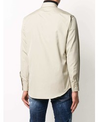 Мужская бежевая рубашка с длинным рукавом от DSQUARED2