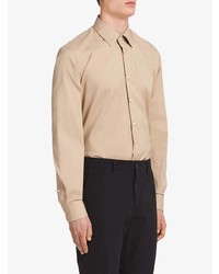 Мужская бежевая рубашка с длинным рукавом от Prada