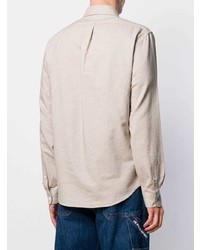 Мужская бежевая рубашка с длинным рукавом от Kenzo