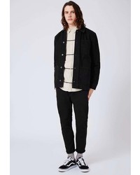 Мужская бежевая рубашка с длинным рукавом от Topman