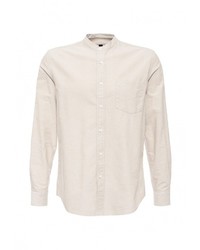 Мужская бежевая рубашка с длинным рукавом от Topman