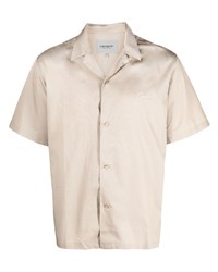 Мужская бежевая рубашка с коротким рукавом с вышивкой от Carhartt WIP