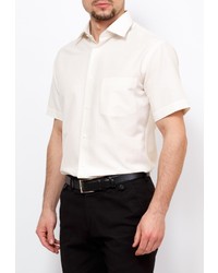 Мужская бежевая рубашка с коротким рукавом от GREG
