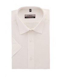 Мужская бежевая рубашка с коротким рукавом от GREG