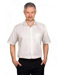 Мужская бежевая рубашка с коротким рукавом от GREG