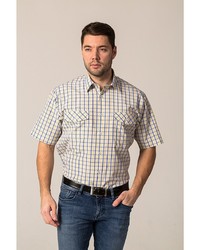 Мужская бежевая рубашка с коротким рукавом от John Jeniford