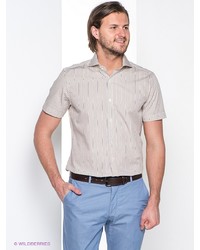Мужская бежевая рубашка с коротким рукавом от MONDIGO