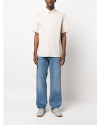 Мужская бежевая рубашка с коротким рукавом от Calvin Klein