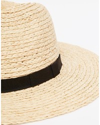 Женская бежевая соломенная шляпа от Asos