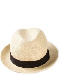 Мужская бежевая соломенная шляпа от Lanvin