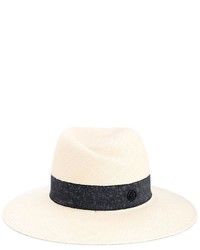 Женская бежевая соломенная шляпа от Maison Michel
