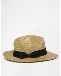 Мужская бежевая соломенная шляпа от Reclaimed Vintage