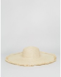 Женская бежевая соломенная шляпа от Glamorous