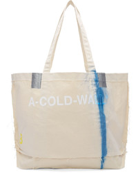Женская бежевая сумка из плотной ткани с принтом от A-Cold-Wall*