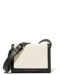 Женская бежевая сумка из плотной ткани от Victoria Beckham
