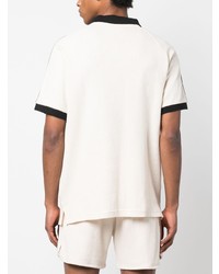 Мужская бежевая футболка-поло с вышивкой от adidas