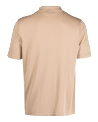 Мужская бежевая футболка-поло с принтом от Tagliatore