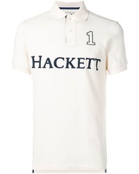 Мужская бежевая футболка-поло с принтом от Hackett