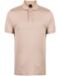 Мужская бежевая футболка-поло с принтом от Hackett