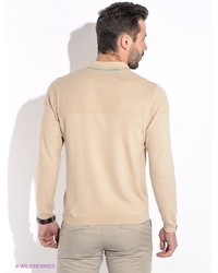 Мужская бежевая футболка-поло от Bramante