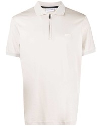 Мужская бежевая футболка-поло от Calvin Klein