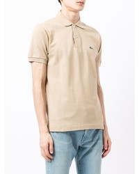 Мужская бежевая футболка-поло от Lacoste
