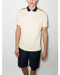 Мужская бежевая футболка-поло от Gucci