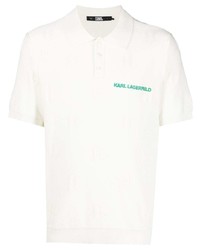 Мужская бежевая футболка-поло от Karl Lagerfeld