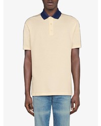Мужская бежевая футболка-поло от Gucci