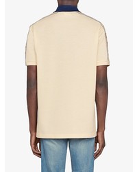 Мужская бежевая футболка-поло от Gucci