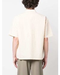 Мужская бежевая футболка-поло от Auralee