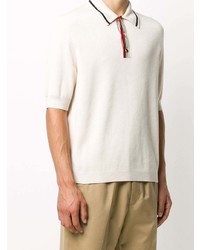 Мужская бежевая футболка-поло от Gucci